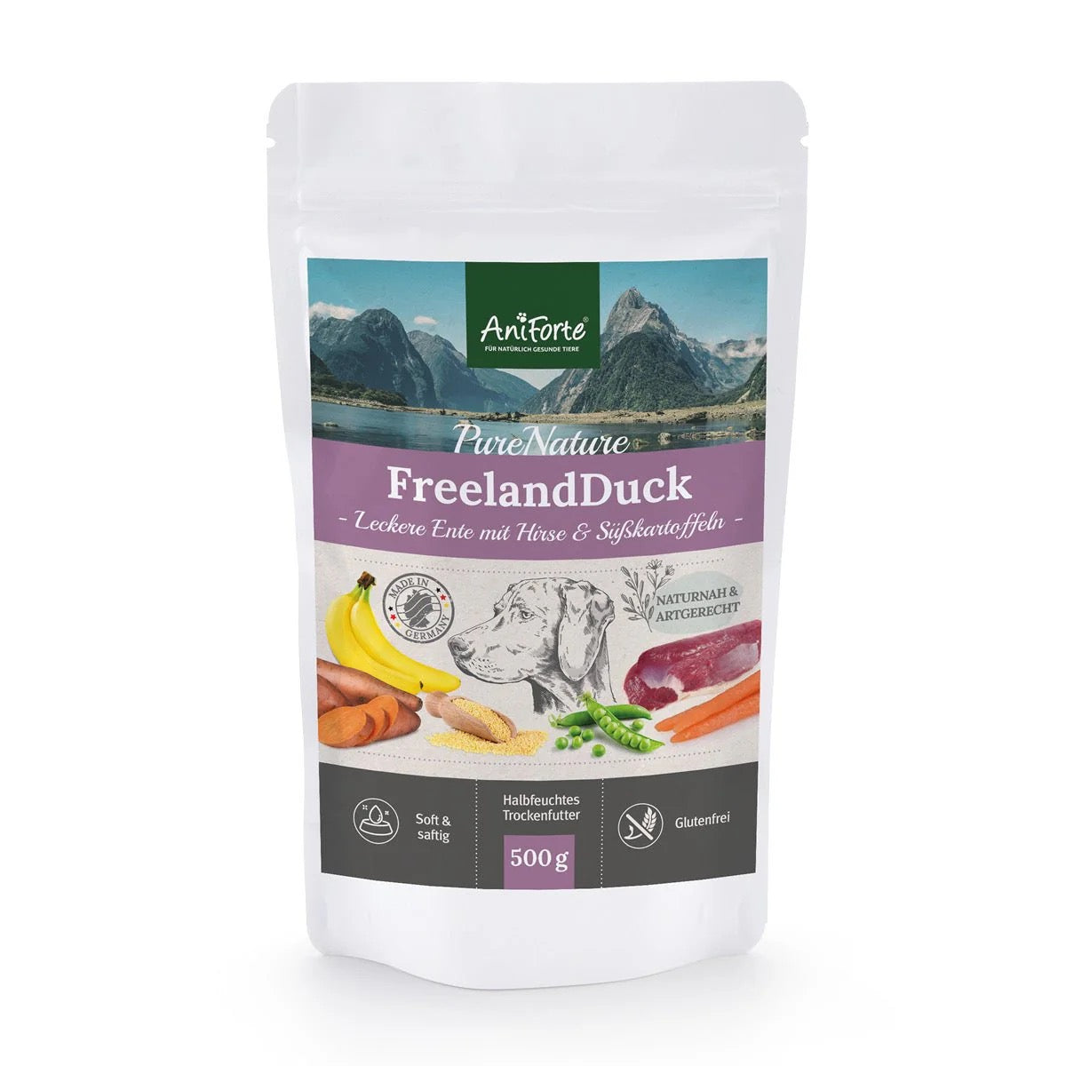 AniForte? Semi Moist Cold-Pressed Dog Food Duck