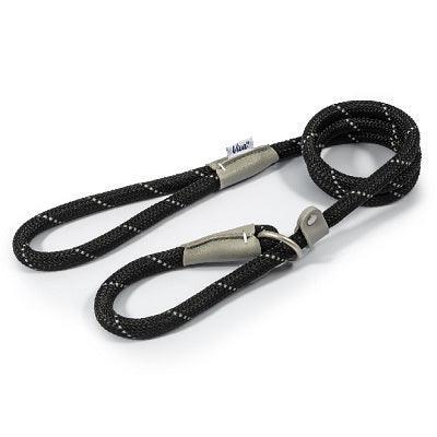Ancol Viva Rope Refl Slp Lead Blk12mm