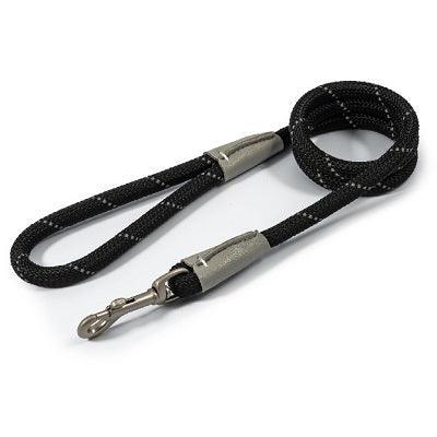 Ancol Viva Rope Refl Snp Lead Blk12mm
