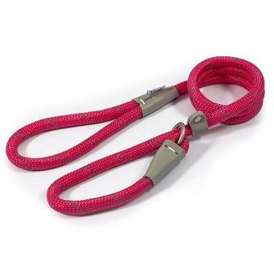 Ancol Viva Rope Reflective Slip Lead Pink 12mm x 1.2m